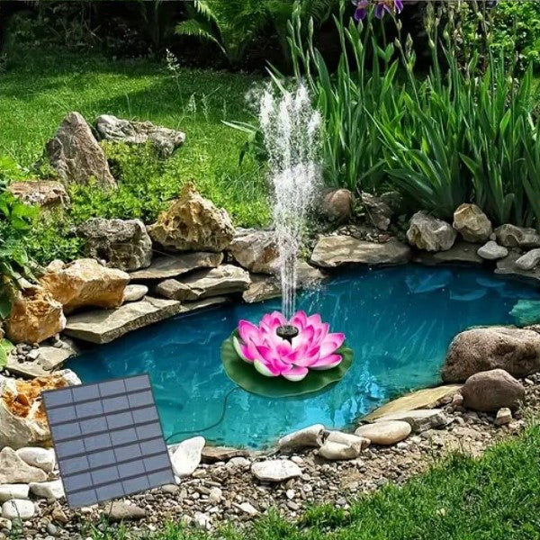 🔥Lotus Shaped Solar Fountain Pond Decorative