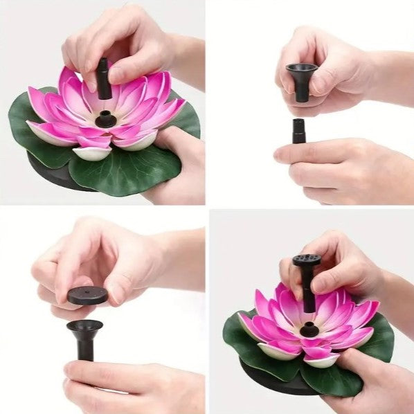 🔥Lotus Shaped Solar Fountain Pond Decorative