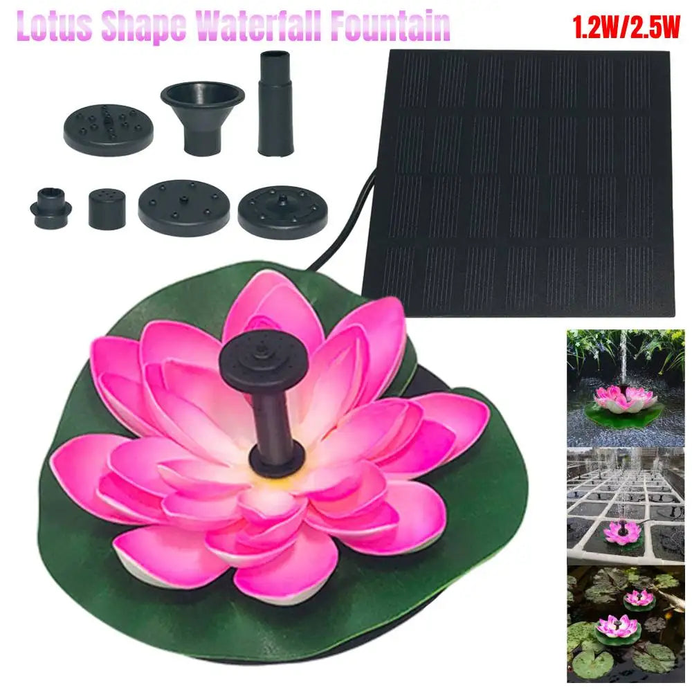 🔥Lotus Shaped Solar Fountain Pond Decorative