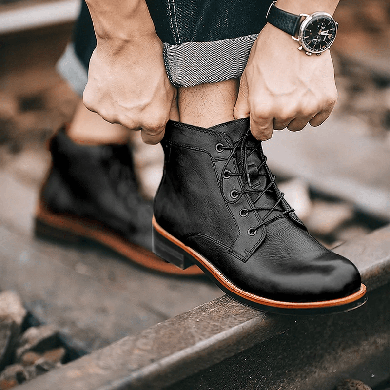 🔥Hot 58% off🔥Men's Leather Vintage Casual Martin Boots