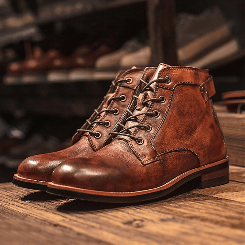 🔥Hot 58% off🔥Men's Leather Vintage Casual Martin Boots