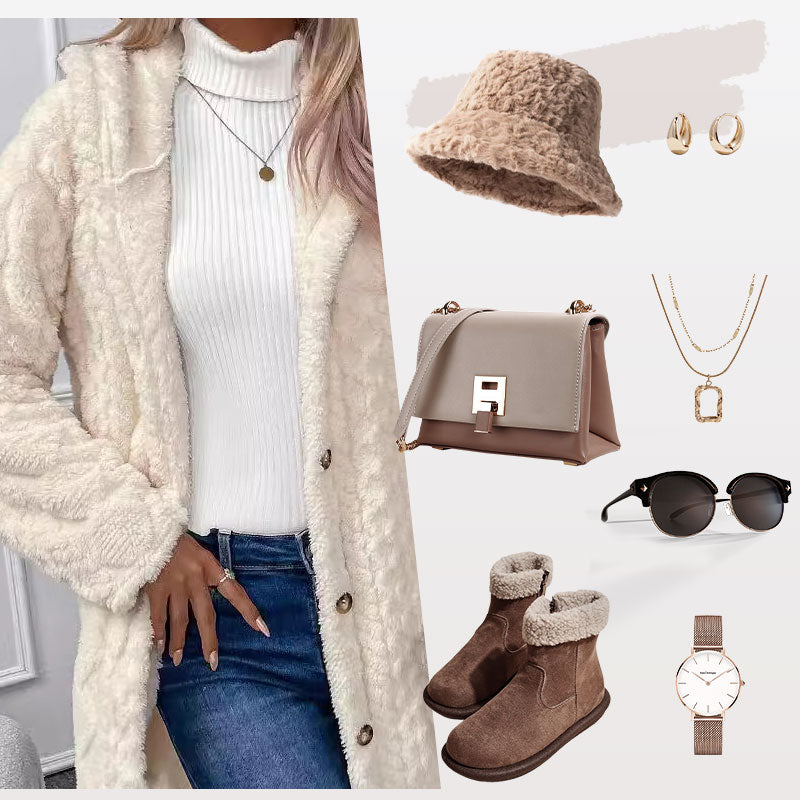 2025 New Arrival- 49% OFF🔥Women's Warm Diamond Pattern Hooded Jacket