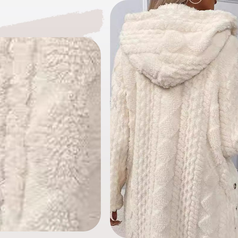 2025 New Arrival- 49% OFF🔥Women's Warm Diamond Pattern Hooded Jacket