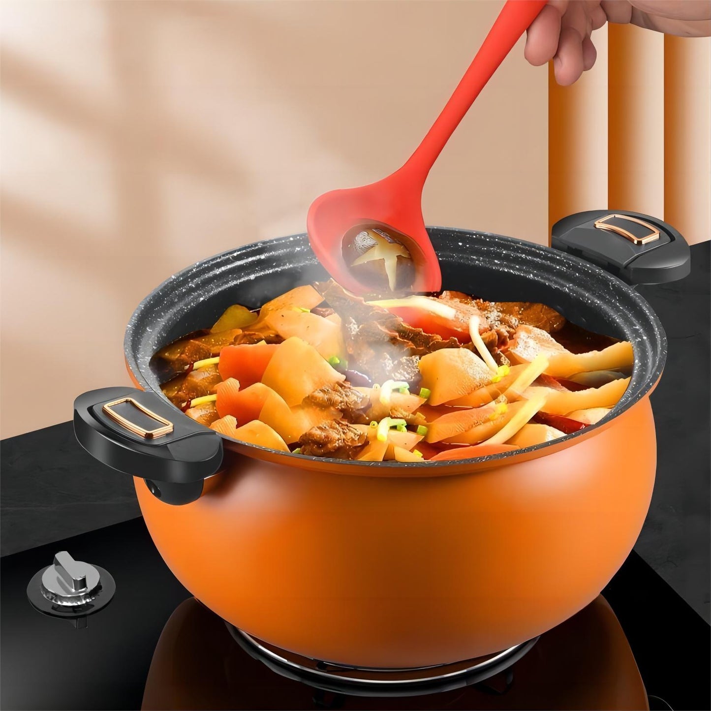 🔥Hot Sale 50% OFF🔥Large Capacity McRib Stone Micro-Pressure Cooker🍲