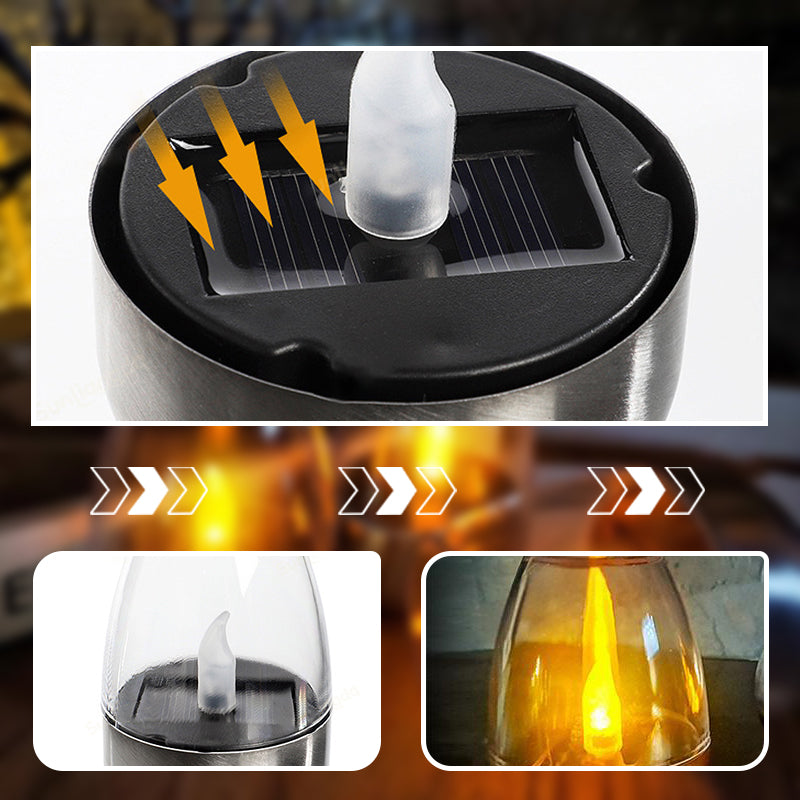 🕯️ BUY 2 GET 1 FREE! ☀️ Solar Flickering Tea Lights – Realistic Flame Effect, Dusk-to-Dawn Auto On, IP65 Waterproof & 6-8 Hours of Ambient Garden Light 🌙