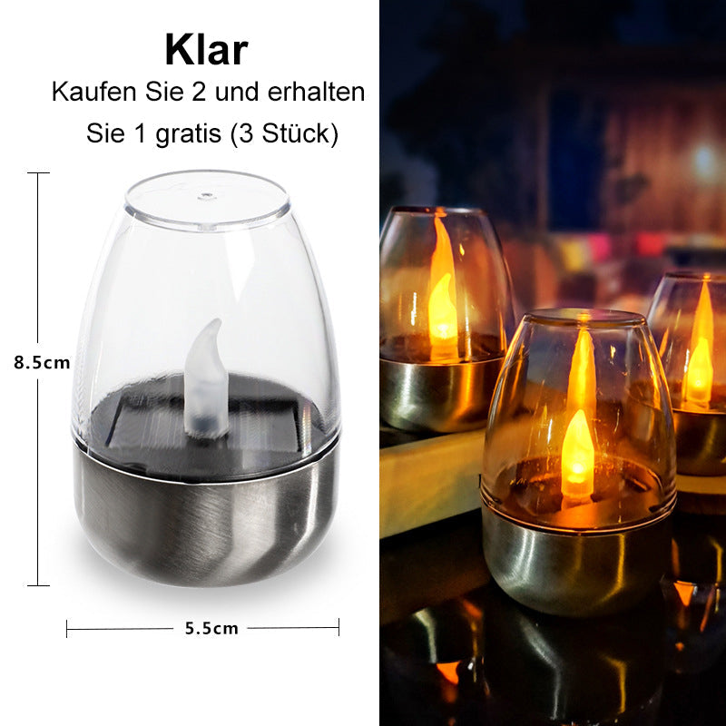 🕯️ BUY 2 GET 1 FREE! ☀️ Solar Flickering Tea Lights – Realistic Flame Effect, Dusk-to-Dawn Auto On, IP65 Waterproof & 6-8 Hours of Ambient Garden Light 🌙