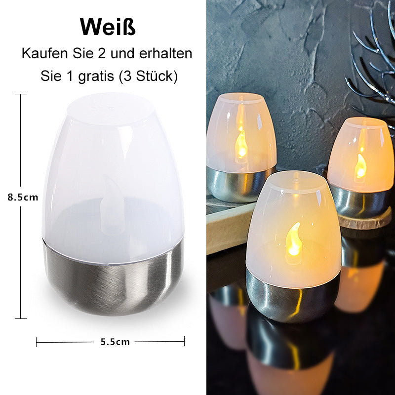 🕯️ BUY 2 GET 1 FREE! ☀️ Solar Flickering Tea Lights – Realistic Flame Effect, Dusk-to-Dawn Auto On, IP65 Waterproof & 6-8 Hours of Ambient Garden Light 🌙
