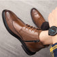 🎅Early Xmas Sales - 50% OFF🎄Men's Lace-Up Carved Wingtip Brogue Boots