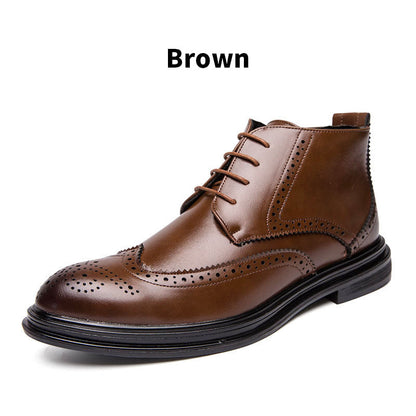 🎅Early Xmas Sales - 50% OFF🎄Men's Lace-Up Carved Wingtip Brogue Boots