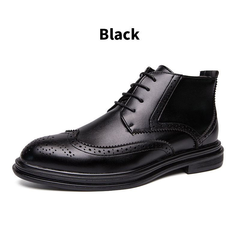 🎅Early Xmas Sales - 50% OFF🎄Men's Lace-Up Carved Wingtip Brogue Boots