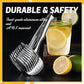 🍋Creative Kitchen Slice Cutting Tool, Food‑Grade Aluminum Alloy Hand‑Held Slicer, Quick Slicing Holder for Lemon, Tomato, Onion & Soft Fruits Vegetables