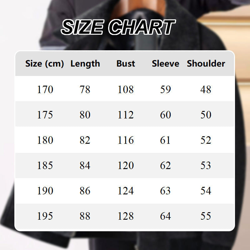 Men's Winter Thickened Lined Lapel Zipper Jacket