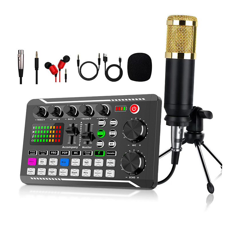 🔥F998 Live Sound Card Audio Mixer, Interfaccia Audio Podcast con Effetti Mixer DJ, Voice Changer con Effetti Sonori per Karaoke Live Streaming Record Gaming🎤