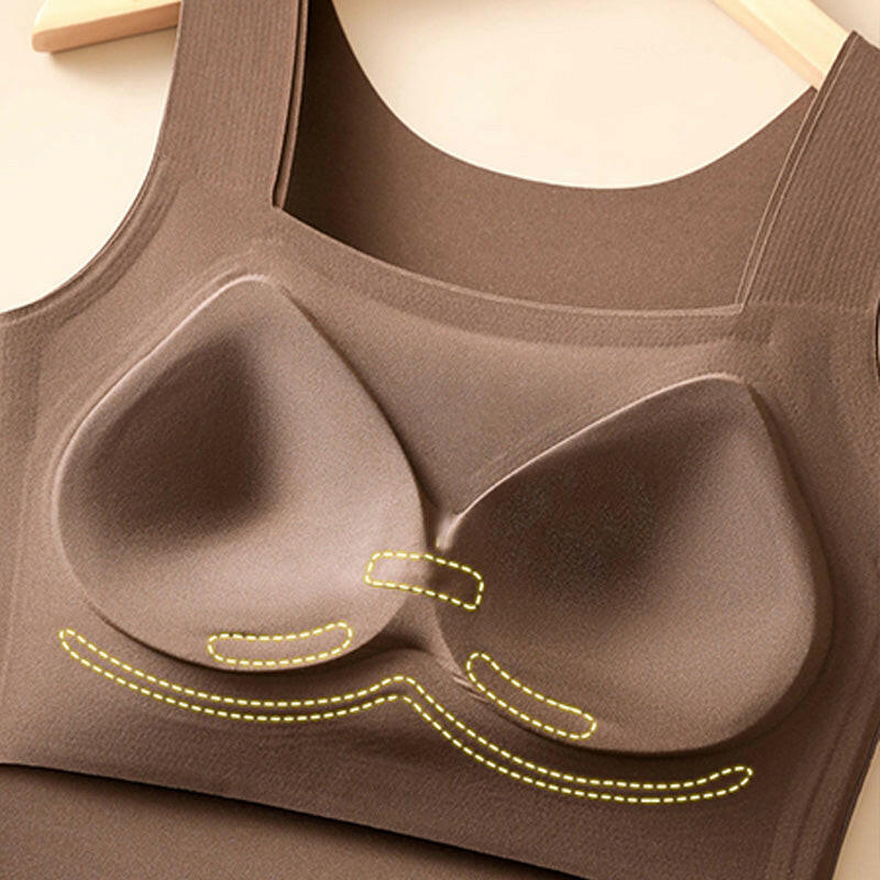 📢📢53%  OFF !! ⏰Women’s U-Neck Thermal Tank with Built-In Bra – Warm, Supportive & Braless Comfort ❄️❤️