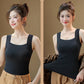 📢📢53%  OFF !! ⏰Women’s U-Neck Thermal Tank with Built-In Bra – Warm, Supportive & Braless Comfort ❄️❤️