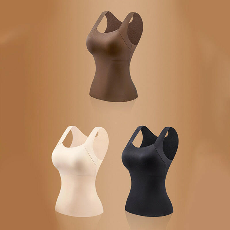 📢📢53%  OFF !! ⏰Women’s U-Neck Thermal Tank with Built-In Bra – Warm, Supportive & Braless Comfort ❄️❤️