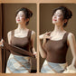 📢📢53%  OFF !! ⏰Women’s U-Neck Thermal Tank with Built-In Bra – Warm, Supportive & Braless Comfort ❄️❤️