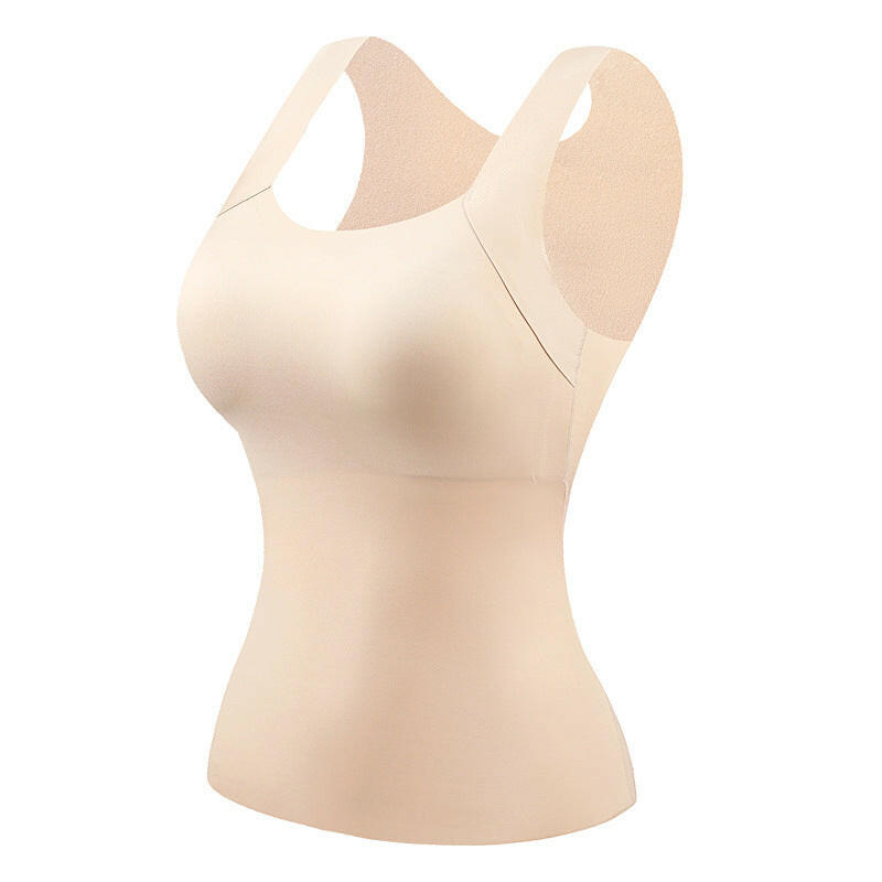 📢📢53%  OFF !! ⏰Women’s U-Neck Thermal Tank with Built-In Bra – Warm, Supportive & Braless Comfort ❄️❤️