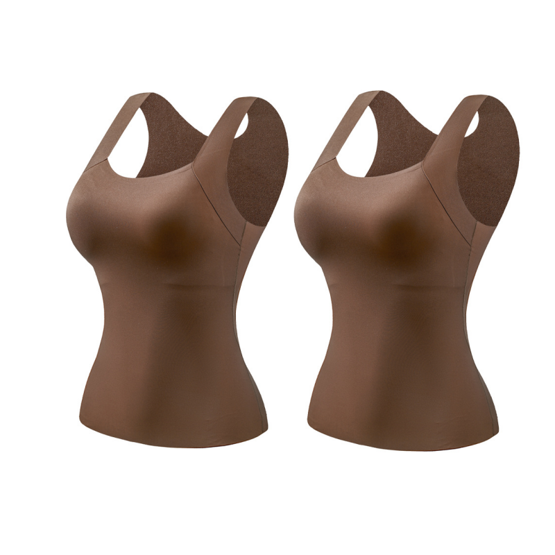 📢📢53%  OFF !! ⏰Women’s U-Neck Thermal Tank with Built-In Bra – Warm, Supportive & Braless Comfort ❄️❤️