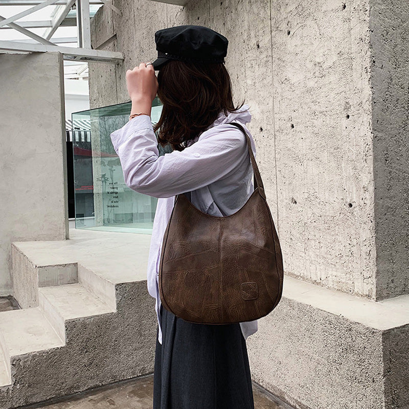 💕Retro Style Soft Leather Large Capacity Ladies Shoulder Bag