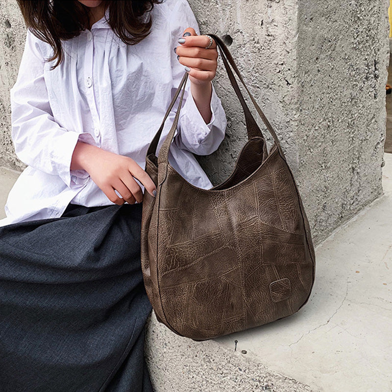 💕Retro Style Soft Leather Large Capacity Ladies Shoulder Bag