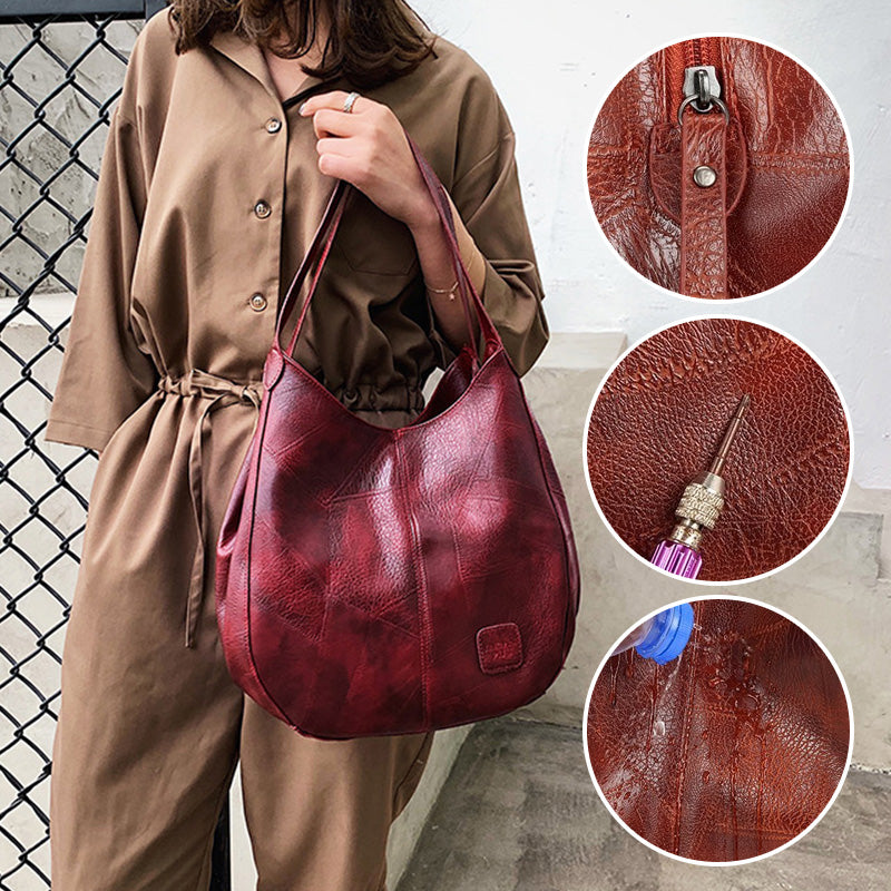 💕Retro Style Soft Leather Large Capacity Ladies Shoulder Bag