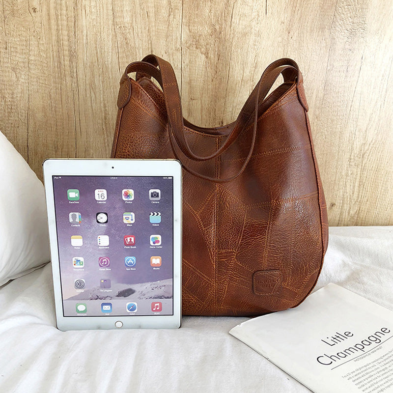 💕Retro Style Soft Leather Large Capacity Ladies Shoulder Bag