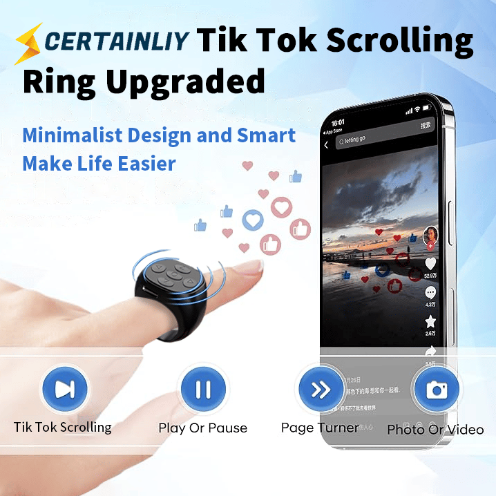 🎁New Year's Sale 49% OFF🔥Fingertip Wireless Bluetooth Remote Control