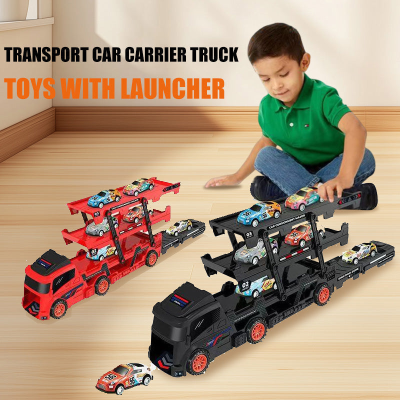 Transport Car Carrier Truck Toys with Launcher