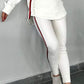 Women's Long-Sleeved Striped Casual Hooded Top&pants