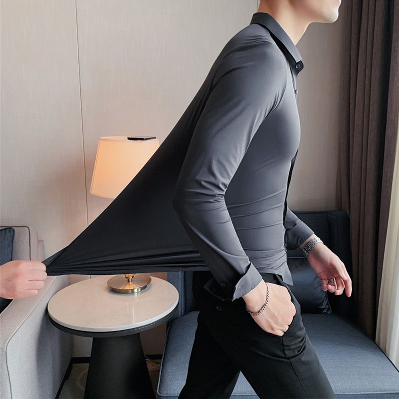 Men's High Stretch Ironing-Free Business Shirt
