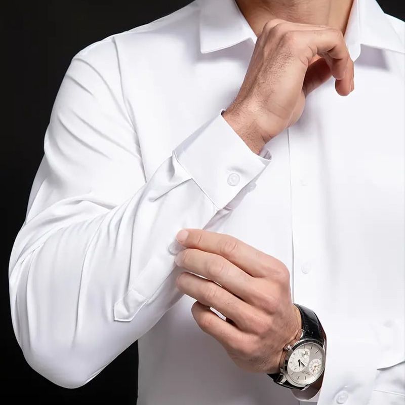 Men's High Stretch Ironing-Free Business Shirt