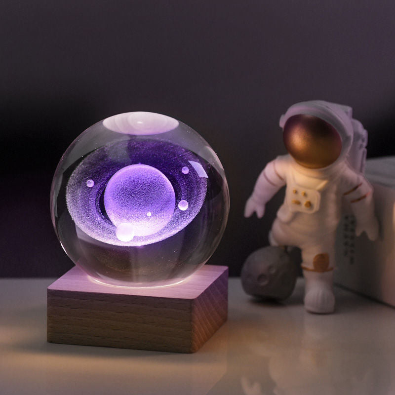 🌌 50% OFF NOW! ✨ 3D Galaxy Crystal Night Light – 16 Colors, Remote Control & USB Powered 🌙