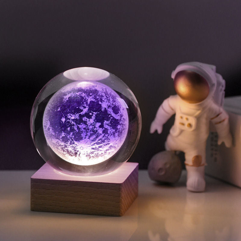 🌌 50% OFF NOW! ✨ 3D Galaxy Crystal Night Light – 16 Colors, Remote Control & USB Powered 🌙