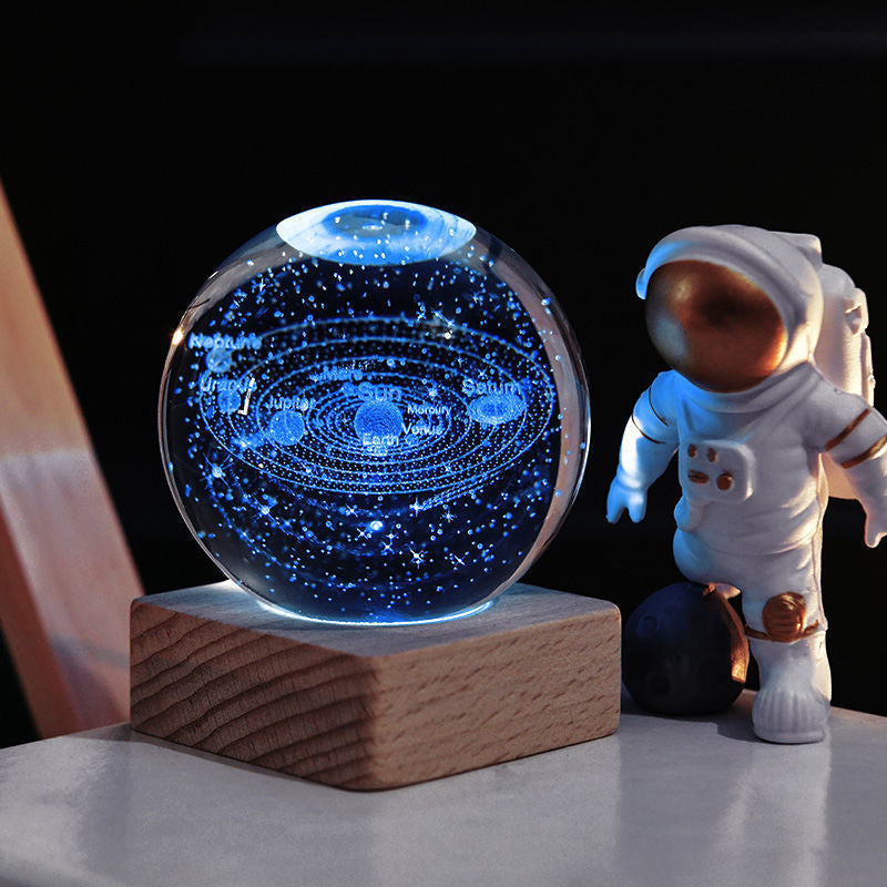 🌌 50% OFF NOW! ✨ 3D Galaxy Crystal Night Light – 16 Colors, Remote Control & USB Powered 🌙