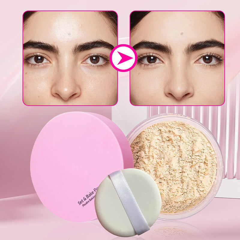 💥New Year Hot Sale🔥Loose Cosmetic Setting Powder with Extra Fluffy Puff
