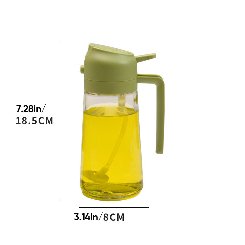 ✨💕 2-in-1 Glass Oil Sprayer & Dispenser – Perfect for Healthy Cooking & Meal Prep! 🥗🍳