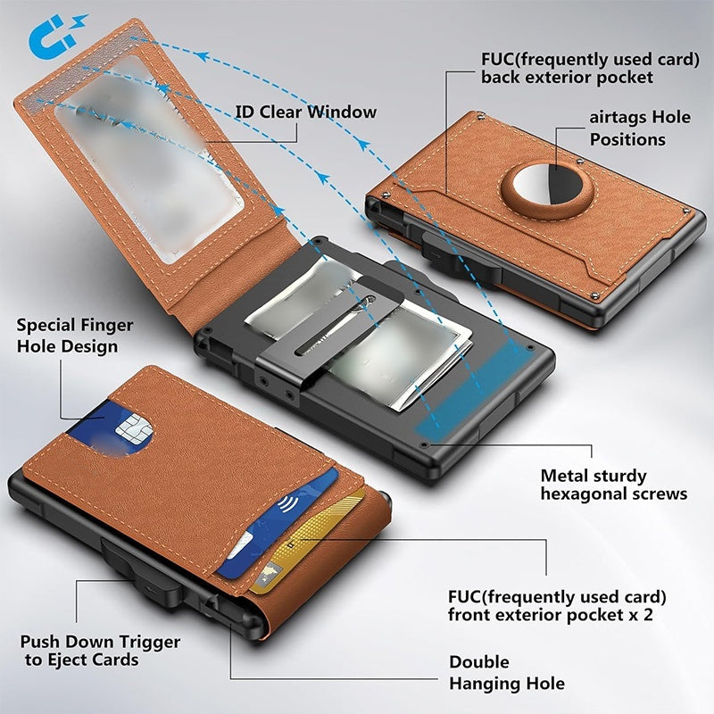 Slim Wallet Credit Card Holder with Money Clip