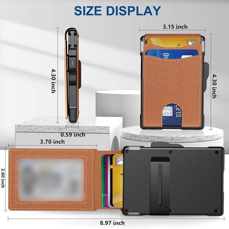 Slim Wallet Credit Card Holder with Money Clip