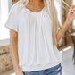 🔥Mother's Day Hot Sale 50%🔥🎉Buy 2 get extra 5% off & free shipping 🎉Women's Casual Pleated V-Neck Short-Sleeve Top