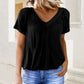 🔥Mother's Day Hot Sale 50%🔥🎉Buy 2 get extra 5% off & free shipping 🎉Women's Casual Pleated V-Neck Short-Sleeve Top