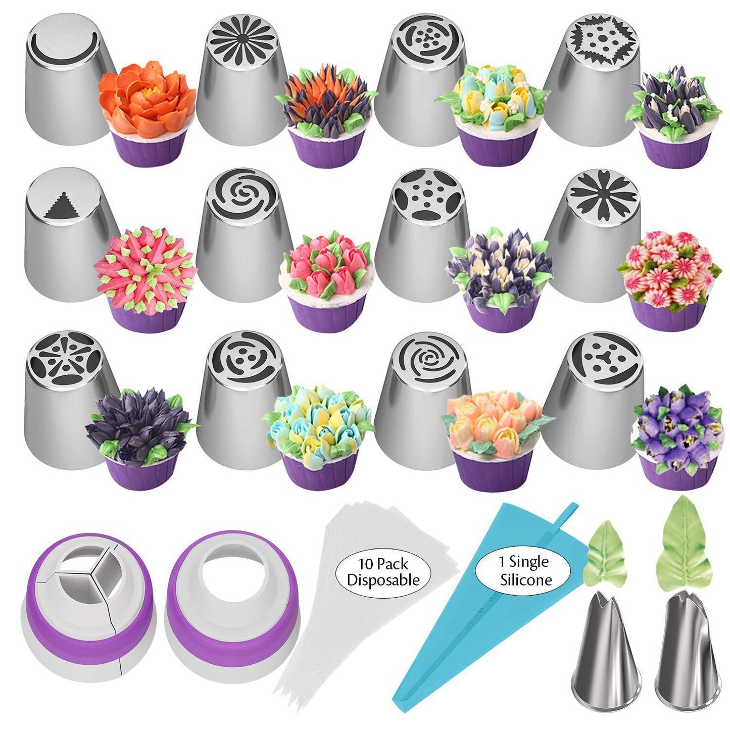 🎉Hot Sale 50% OFF🍰Flower Frosting Tips Nozzles Set