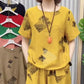 🎁Hot Sale 49% Off🌸 Women’s Printed Short-Sleeved Top & Cropped Pants Set  ✨👚👖