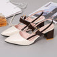 Women's Stylish Pointed Toe Chunky High-heel Sandals