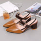Women's Stylish Pointed Toe Chunky High-heel Sandals