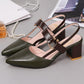 Women's Stylish Pointed Toe Chunky High-heel Sandals