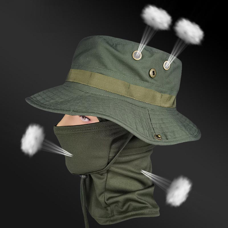 💎 50% OFF! 💎 2-in-1 Camouflage Fishing Hat and Mask Neck Wrap – UPF 50+ Protection, Detachable & Breathable Design 🌞🎣