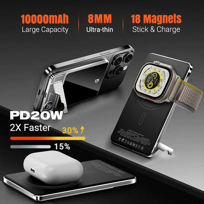 ⏳Limited time 50% discount💥Ultra Thin Magnetic Portable Charger with Stand