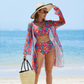 🏖️Summer Hot Sale 54% OFF🌼Women's Fashion Multicolor Printed Bikini Swimsuit 3 Piece Set