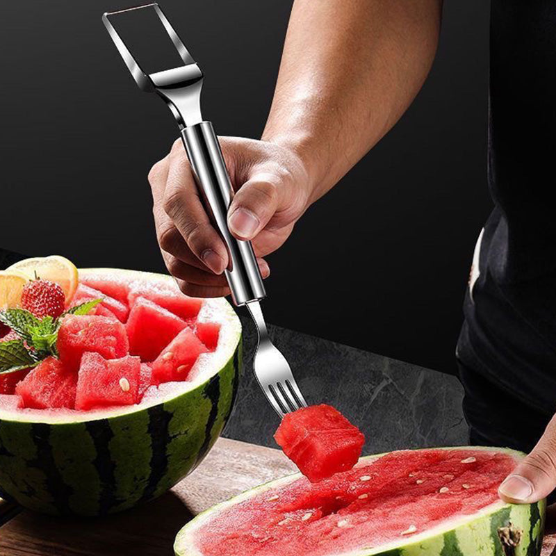 ⏳Limited time 50% off⏳🍉2 in 1 Stainless Steel Fruit Cutter Fork Slicer